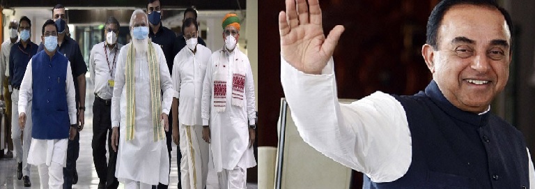 Manson session of Indian Parliament Narendra Modi and team Subramany Swamy