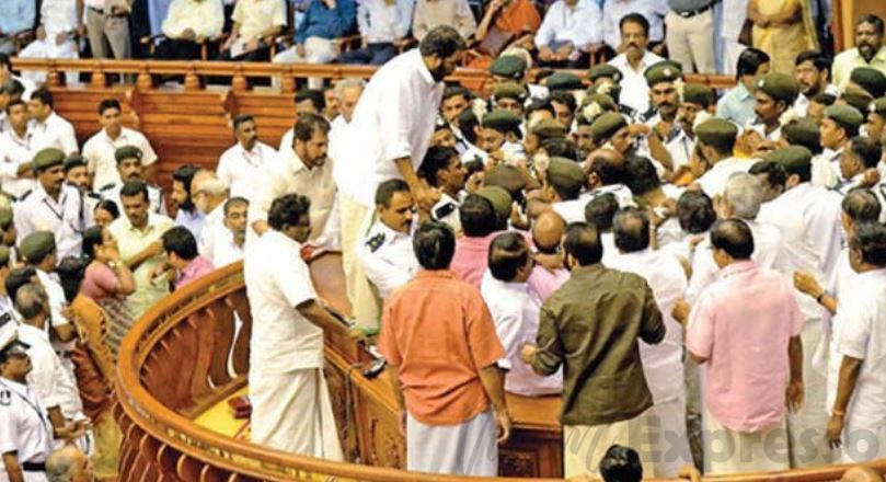 ruckus that took place in Kerala Assembly V Sivankutty jaleel