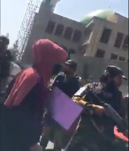 Women Protest in Kabul Afghanistan taliban  Rabia Sadat one of the today’s protestor