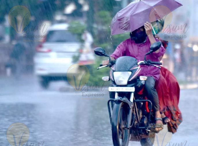 Umbrella riding on two-wheelers