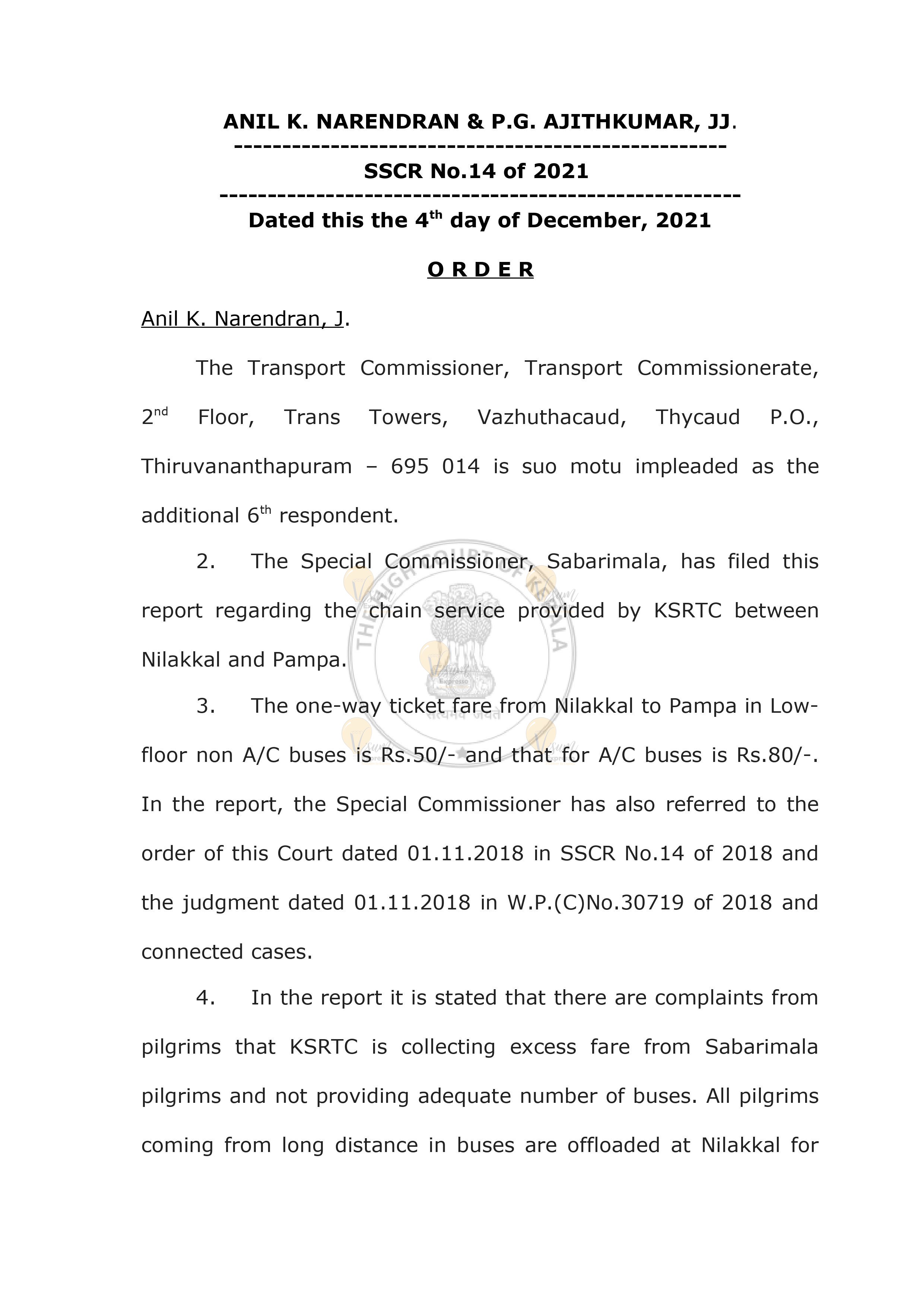 Sabarimala Virtual-Q and Nilakkal pamba bus charge  Page 2