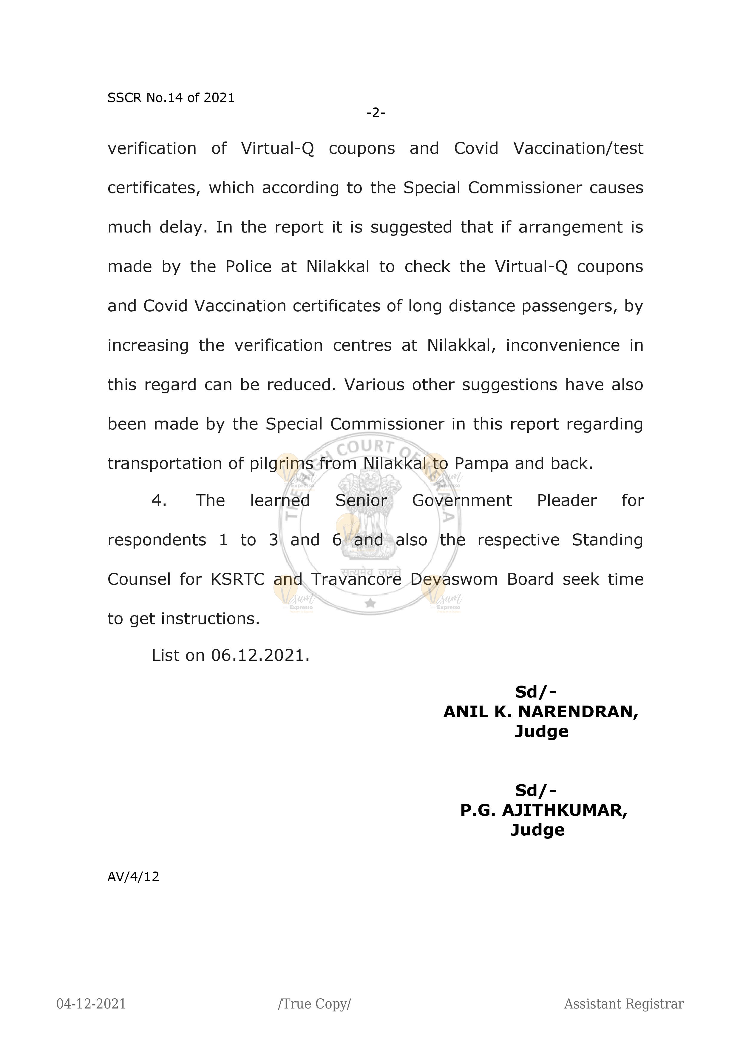 Sabarimala Virtual-Q and Nilakkal pamba bus charge  Page 3