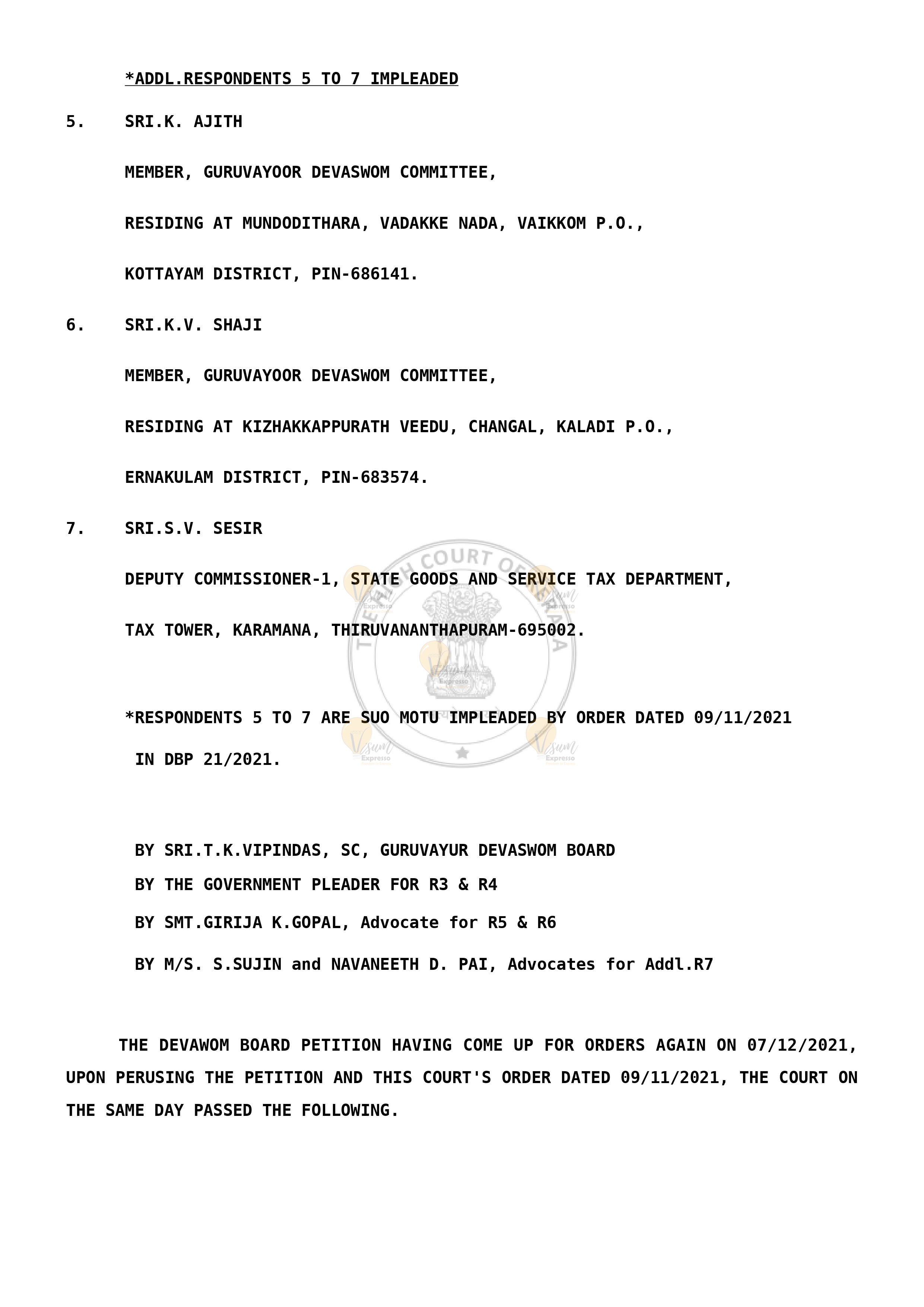 Guruvayoor high court order 08-12-2021 Page 2
