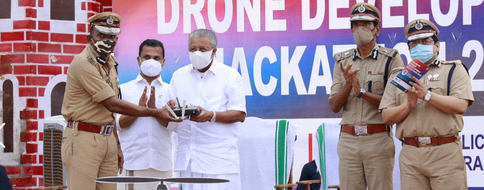 Kerala CM Pinarayi Vijayan Inaugurating Drone