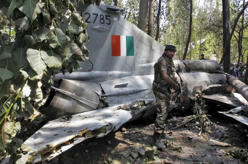 MiG-21 crashed in Indian Illegally Occupied Jammu and Kashmir in 2015 ( OLD Image )