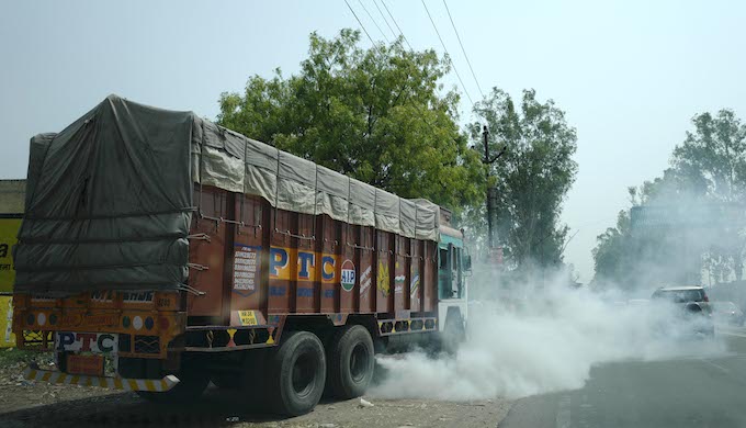 Air pollution through vehicles : Image for representational purpose only