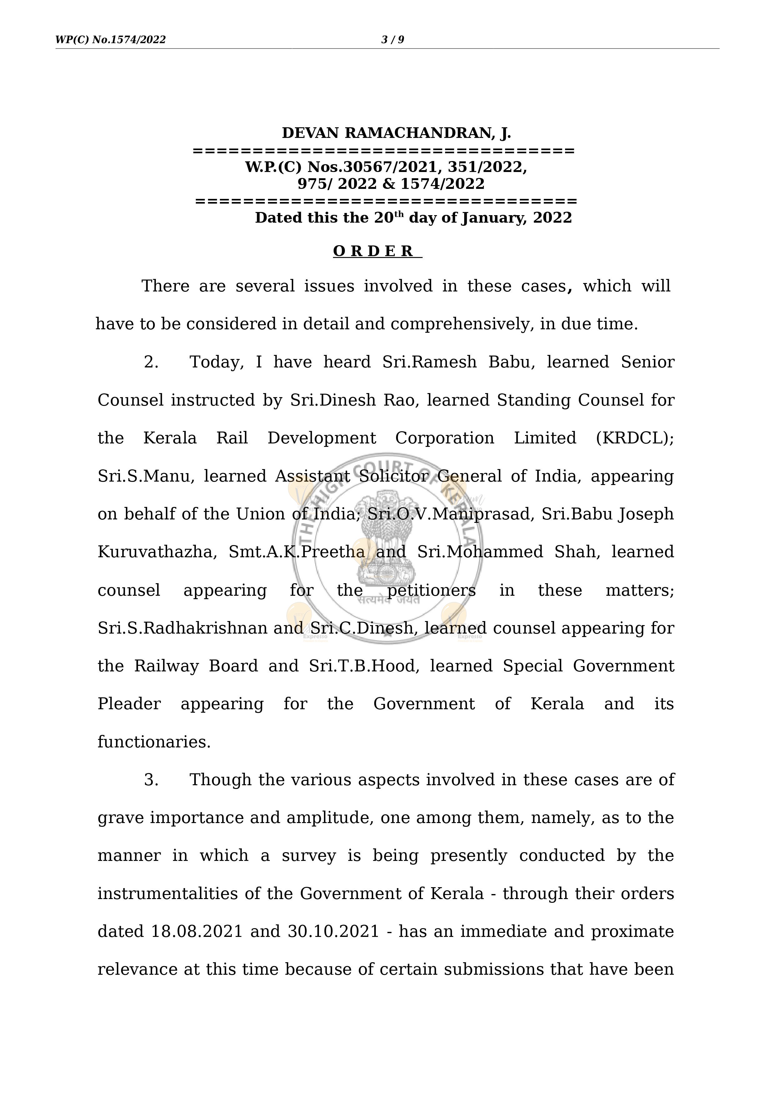 K Rail High Court Judgement 20-01-2022 Page 3