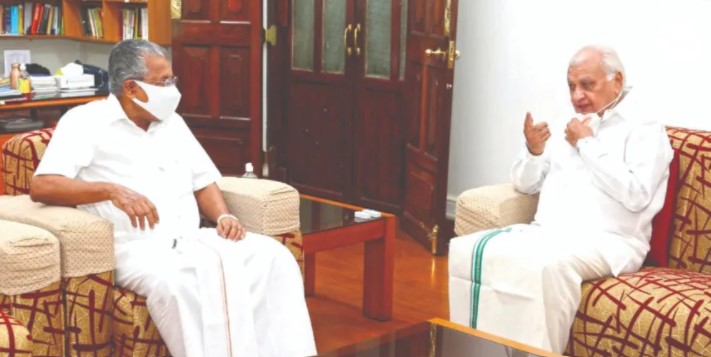 Pinarayi Vijayan And Governor Arif Mohammad Khan