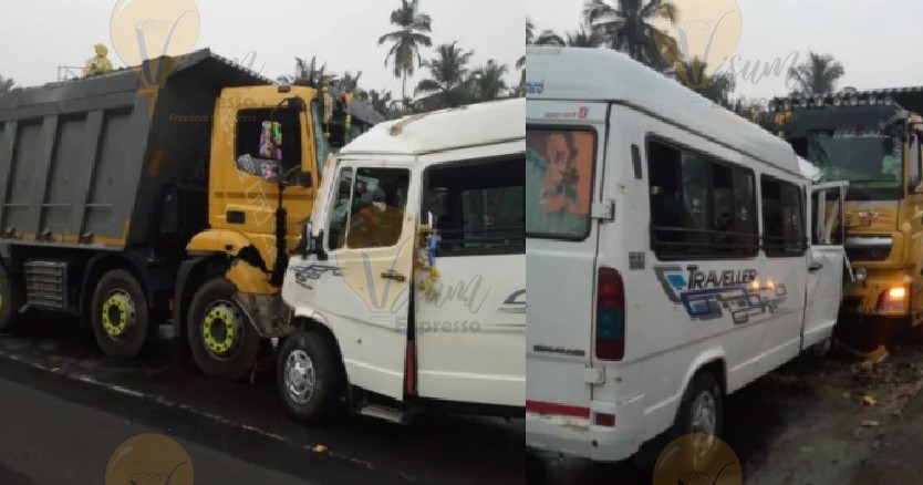 Kozhikod Tipper and traveler accident