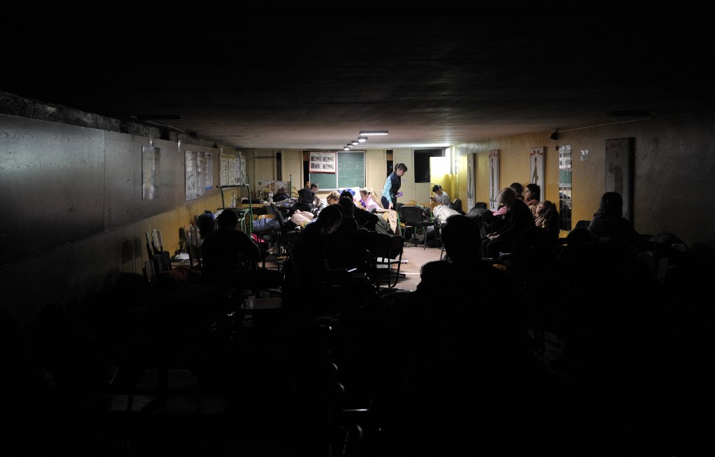 Ukraine Civilian in Bunker