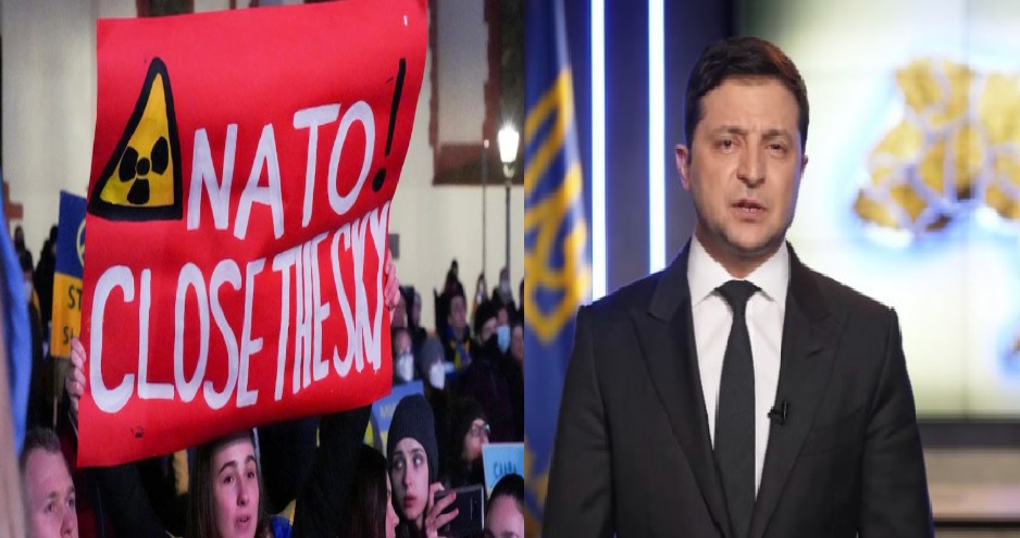 People demanding NATO  no-fly zone over Ukraine,  Ukrainian President Volodymyr Zelensky