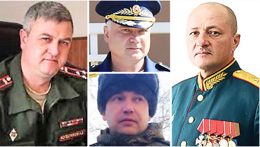 Clockwise from left, Andrei Kolesnikov, Andrey Sukhovetsky, Oleg Mityaev and Vitaliy Gerasimov have all been killed in the fighting, according to Ukraine