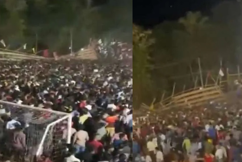 Temporary Football gallery  collapses in Malappuram