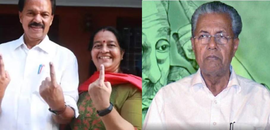P T Thomas , Uma Thomas and Pinarayi Vijayan