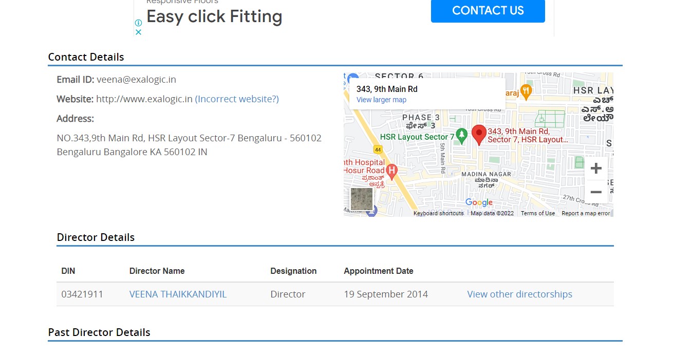Exalogic Solutions Private Limited MCA Registration details