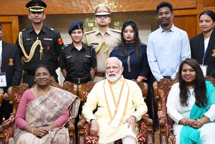 Draupadi murmu with Narendra Modi