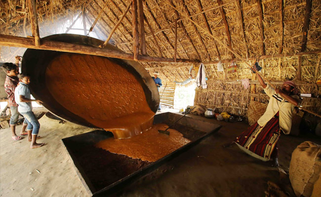 Marayoor jaggery Making