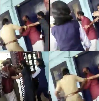 Thrashing at KSRTC depot