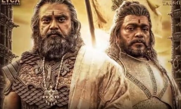 Sarathkumar as Periya Pazhuvettarayar and Parthiban as Cheriya Pazhuvettarayar in Ponniyin Selvan