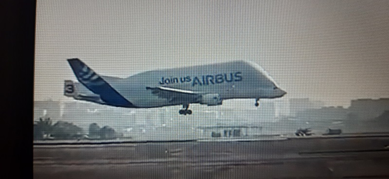 Airbus Beluga Super Transporter made its first appearance at Mumbai Airport