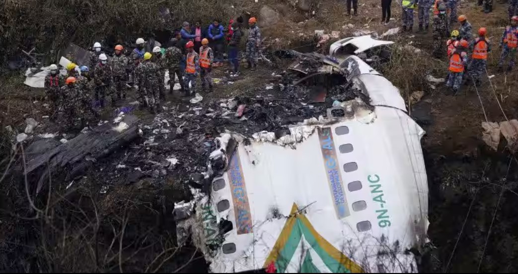 Passenger plane crash in Pokhara Nepal