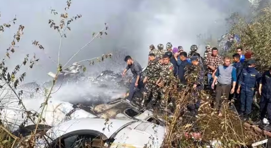 Passenger plane crash in Pokhara Nepal
