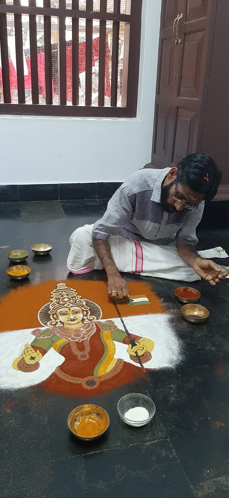 Ponnadukkam Narayanan Namboothiri's Rangoli